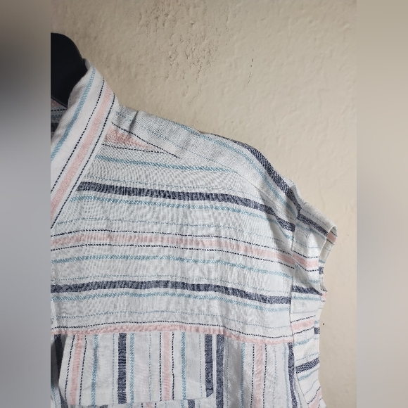 New Time And Tru Dress Linen Blend Coastal Boho Minimalist Pockets - Picture 6 of 16